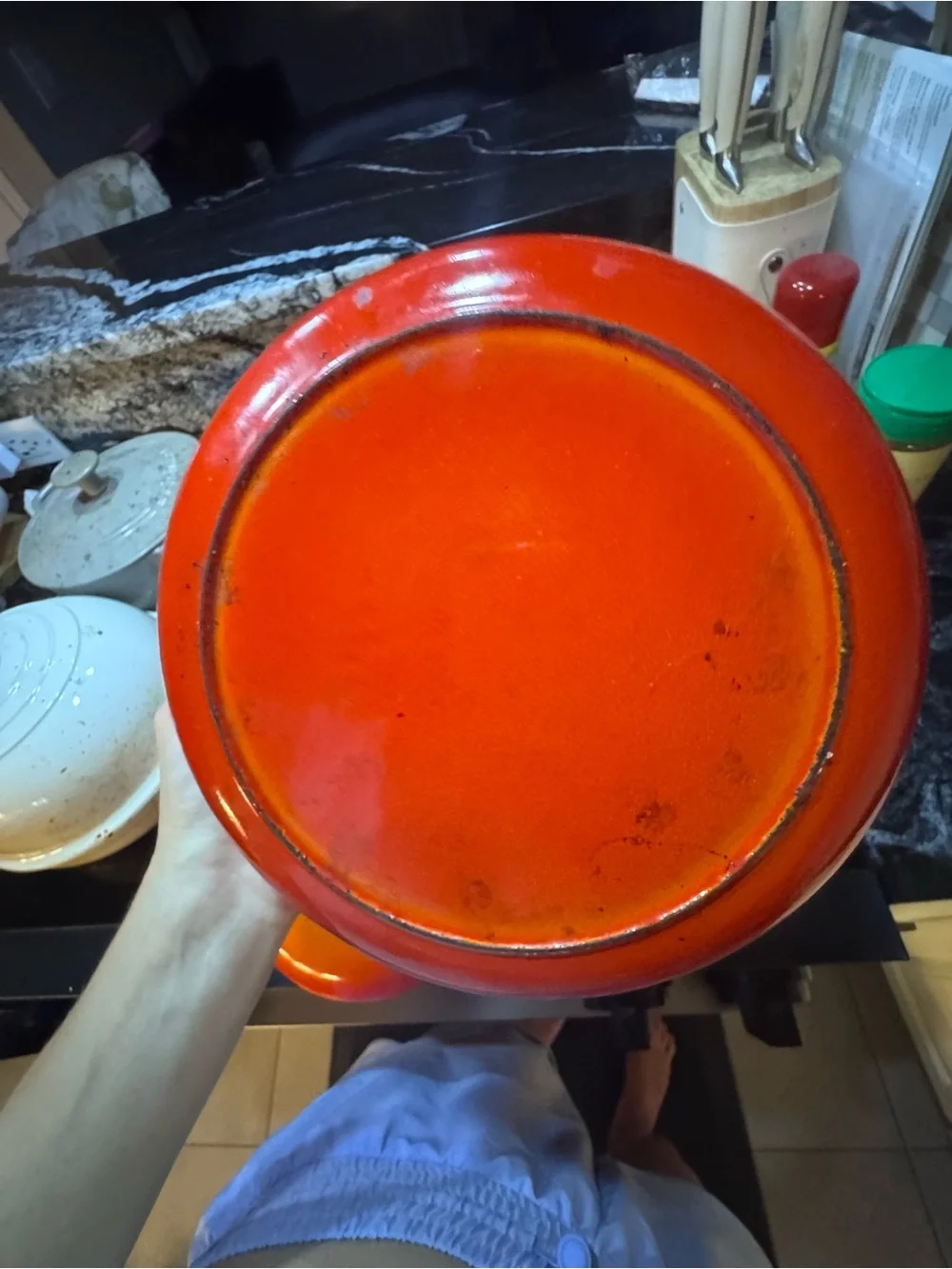 vintage Descoware enameled cast iron